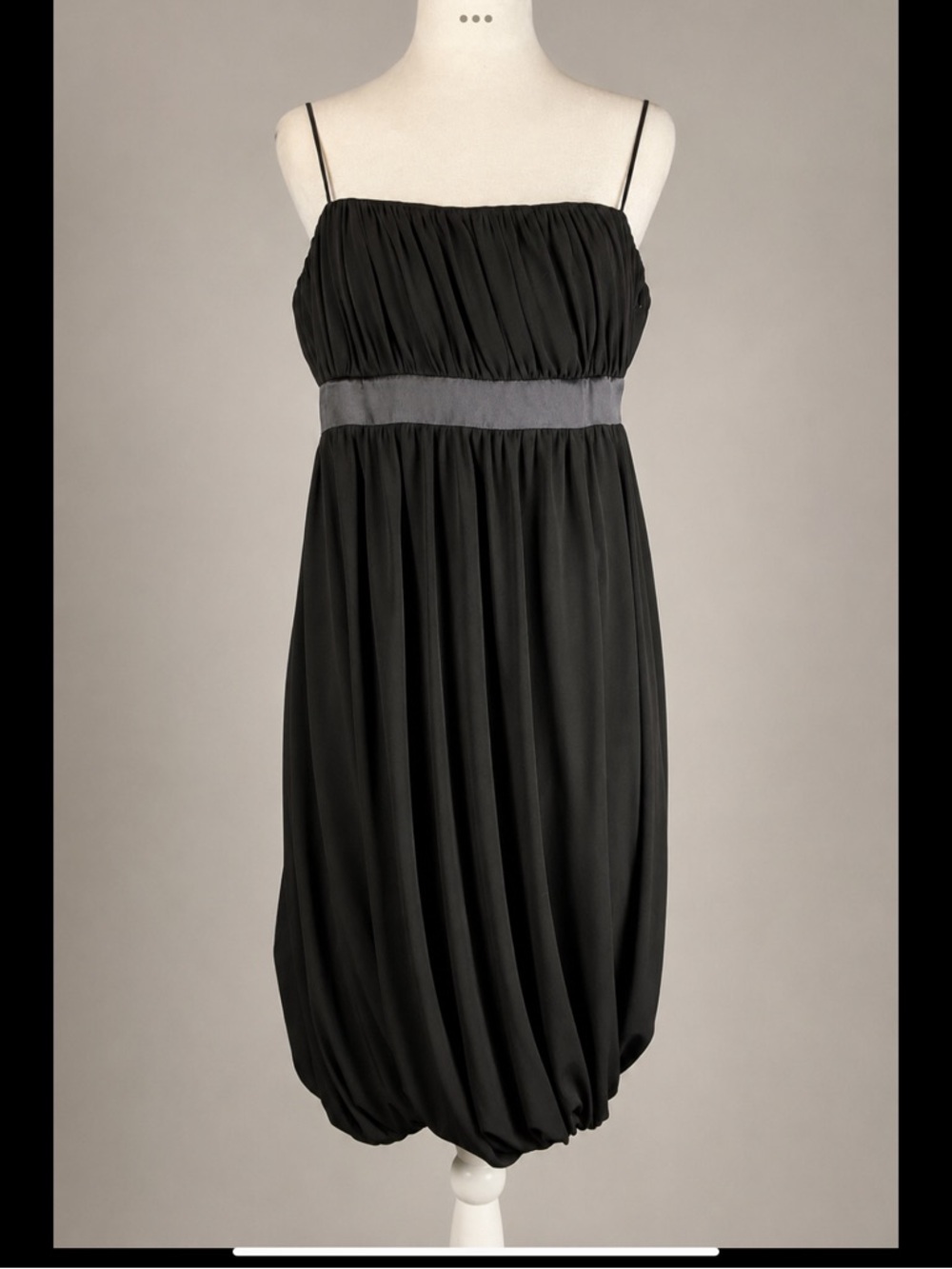 Vintage Y2K Laundry by Shelli Segal Black Bubble Hem Dress Size 10